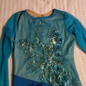 Teal dance costume